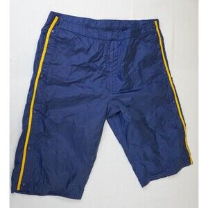 Vintage Polo Jeans Ralph Lauren Blue Yellow Snap Breakaway Sweat Track Shorts XL